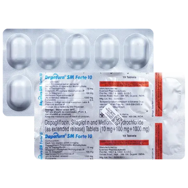 Dapaturn SM Forte 10mg/1000mg/100mg Tablet ER